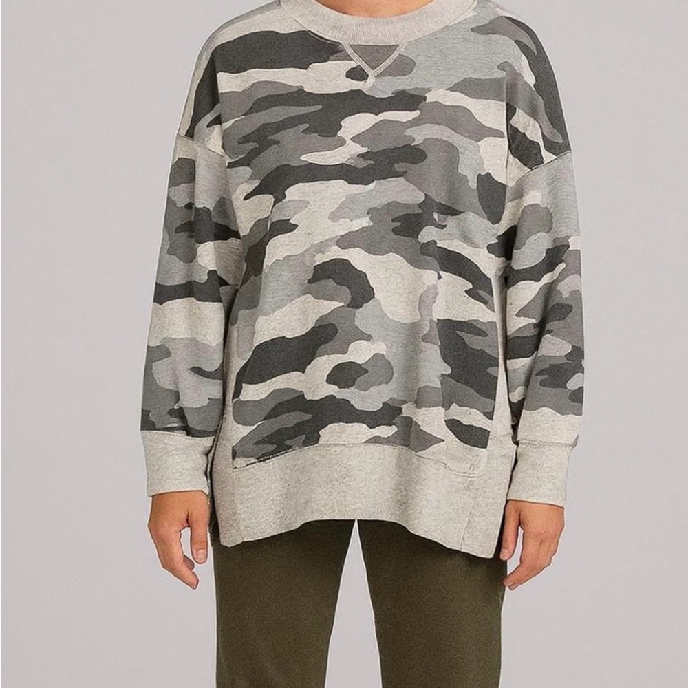 Aerie Gray Camo Pullover
